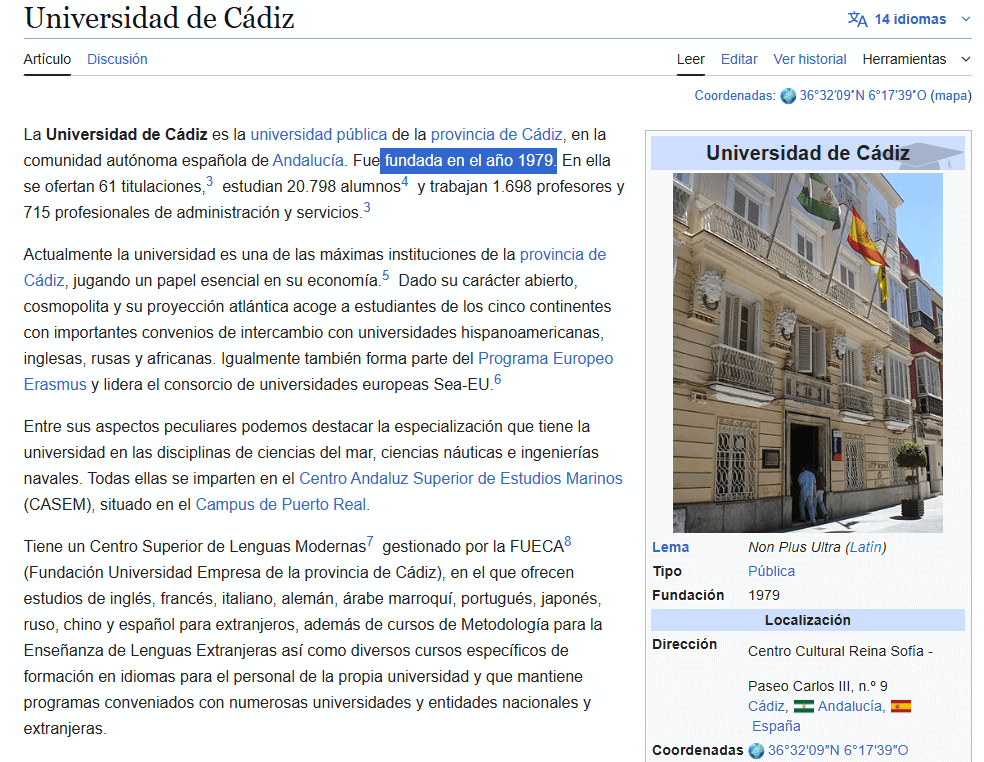 Universidad de Cádiz wikipedia