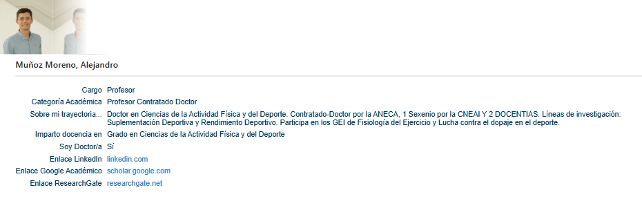 Review y opinión de CAFYD de Universidad Francisco de Vitoria (UFV) 27 Profesor Muñoz Alejandro
