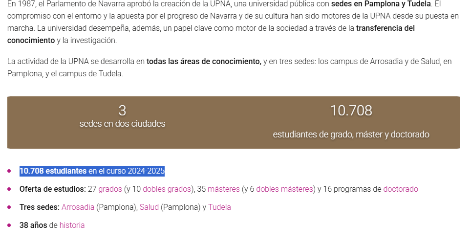 Segunda universidad más grande