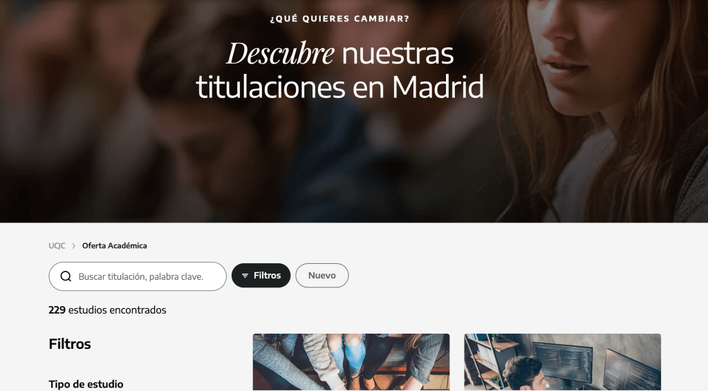 Opinión CAFYD de Universidad Camilo José Cela (UCJC) 5 Titulaciones en Madrid UCJC