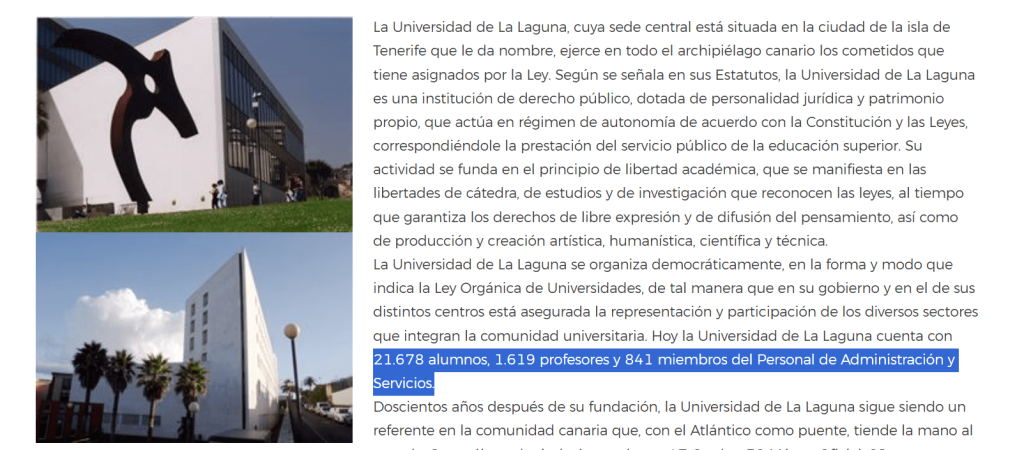 Estudiantes universidad de La Laguna
