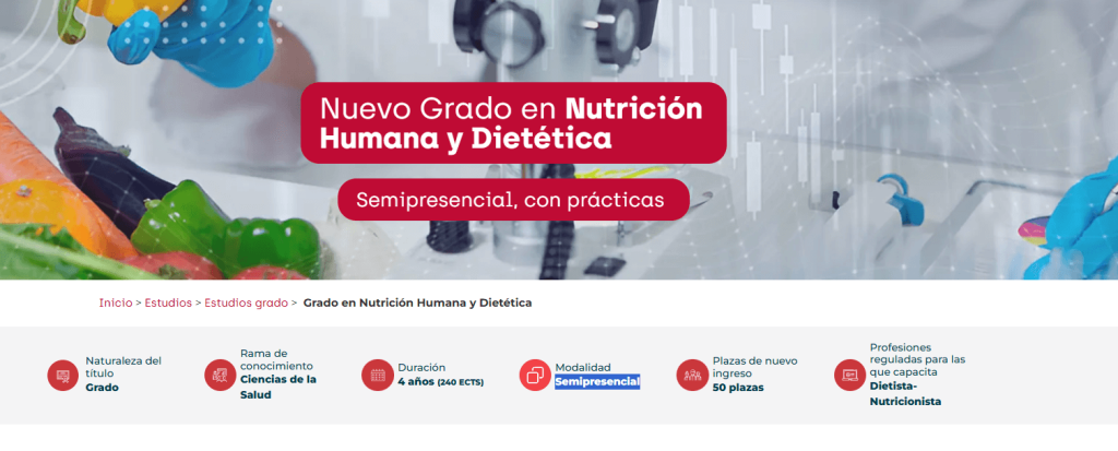 Opinión Carrera de Nutrición de Universidad Pontificia de Salamanca (UPSA) 21 Nutrición y Dietetica modalidad semipresencial