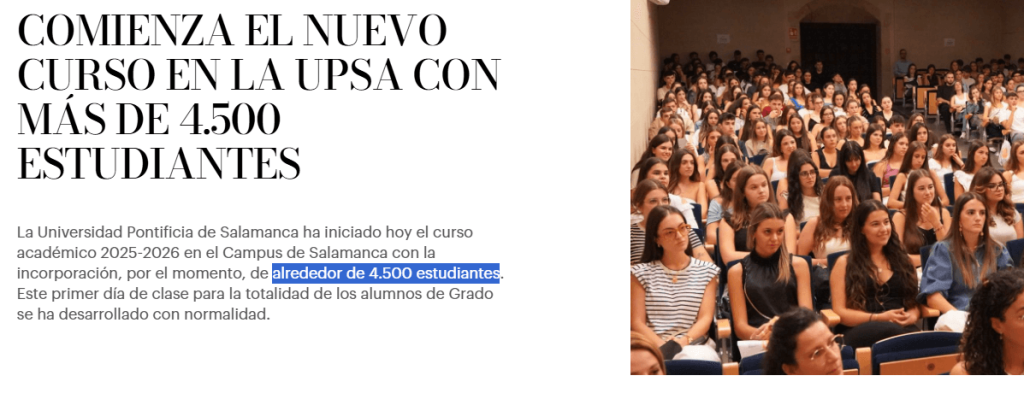 Opinión CAFYD de Universidad Pontificia de Salamanca (UPSA) 5 Estudiantes de grado campus de Salamanca
