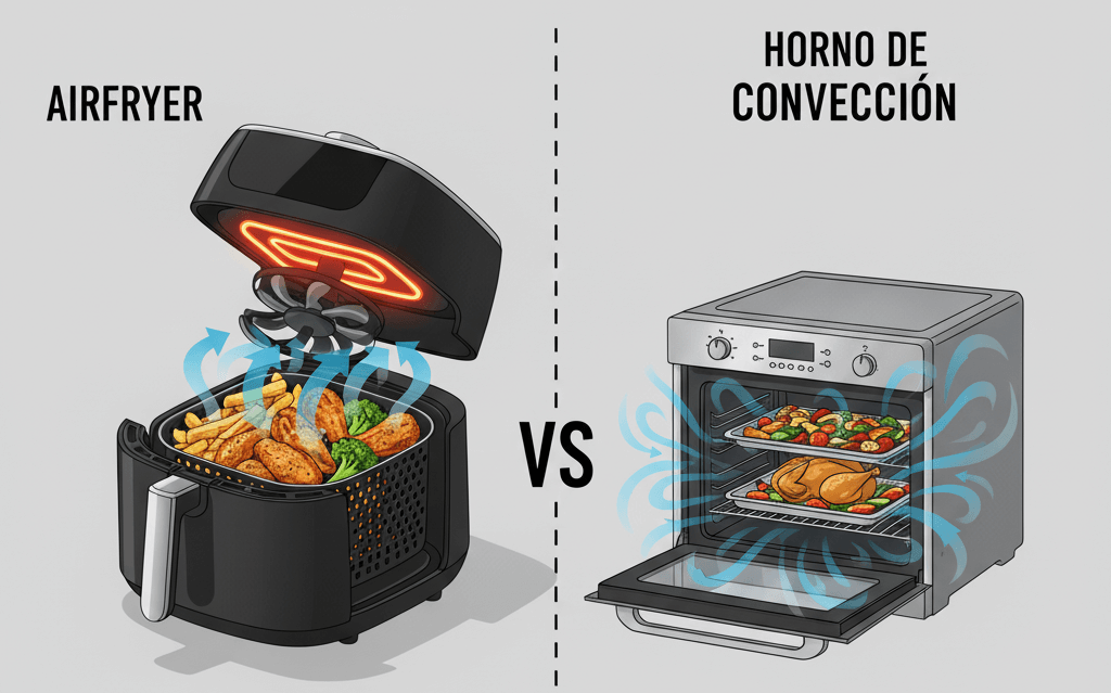 Airfryer vs horno de convección
