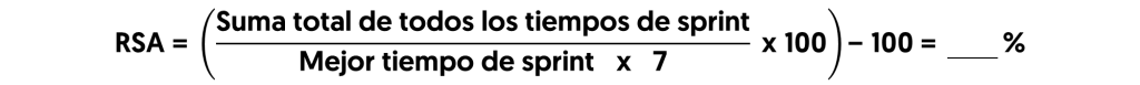 Formula test de sprint 