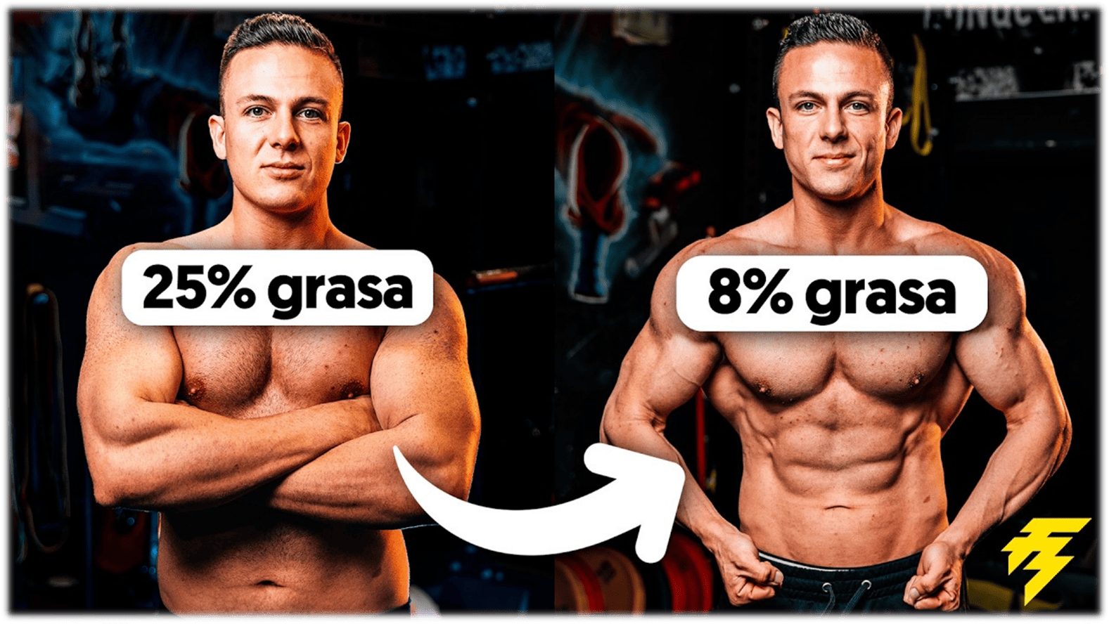 Perder grasa ganar musculo hombre
