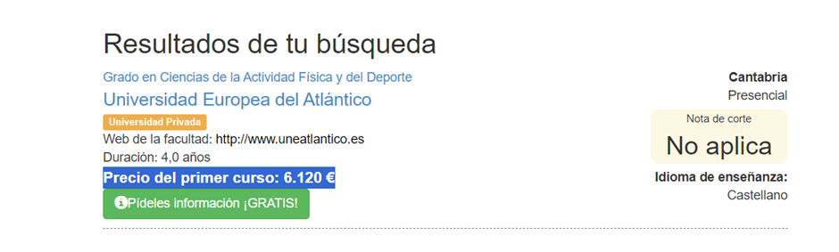 Precio de estudiar CAFYD en Santander 1 image 265